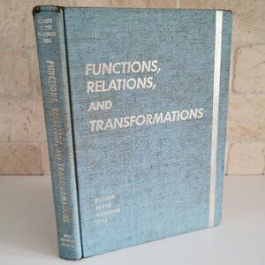 1960s Functions Relations & Transformations Textbook Vintage Math Logical Reason